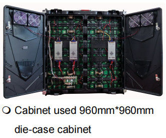 Outdoor Alum Die-Case Cabinet โฆษณากีฬาจอแสดงผล LED ความสว่างสูง P10 960mm * 960mm โรงงานเซินเจิ้น