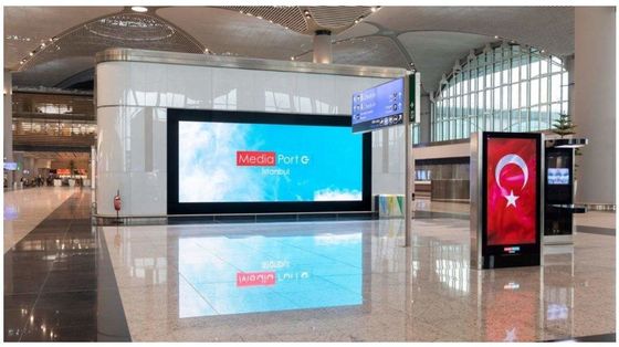 สนามบินใช้จอแสดงผล LED หน้าจอขนาดใหญ่ป้องกันการสั่นไหวป้ายดิจิตอลหน้าจอ LED โรงงานเซินเจิ้น