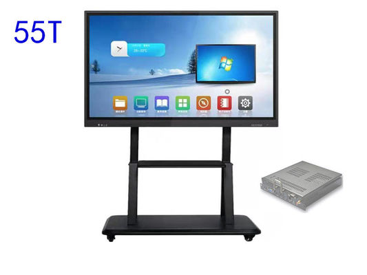 หน้าจอแสดงผล LCD Smart Touch TV Board พร้อมพีซี Windows และระบบ Android โรงงานเซินเจิ้น 55T นิ้ว